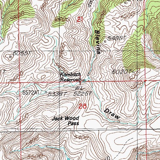 Topographic Map of Kambitsch Tank, AZ