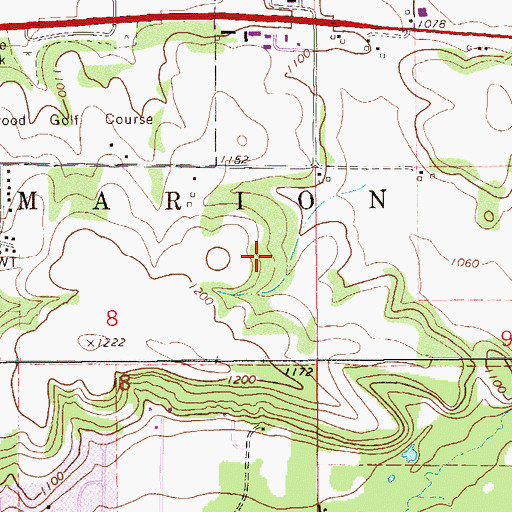 Topographic Map of Olmsted County, MN