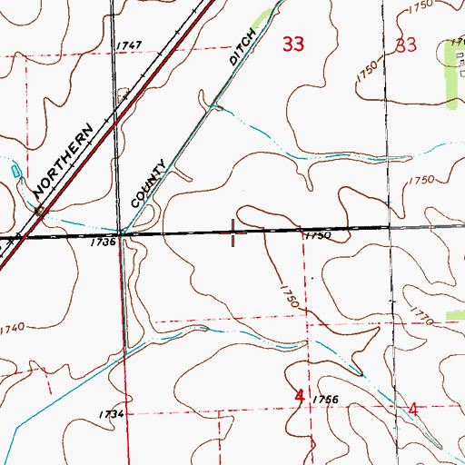 Topographic Map of Pipestone County, MN
