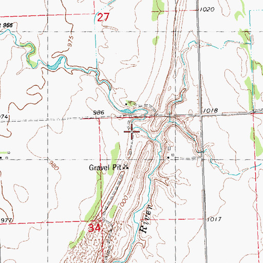 Topographic Map of Polk County, MN