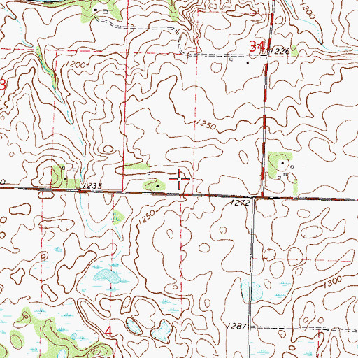 Topographic Map of Pope County, MN