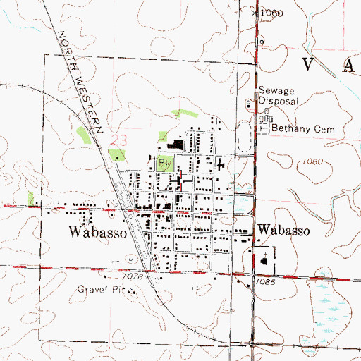 Topographic Map of Redwood County, MN