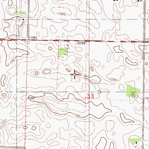 Topographic Map of Renville County, MN