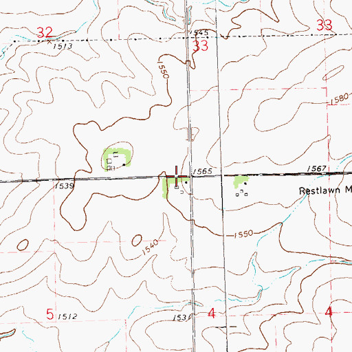 Topographic Map of Rock County, MN