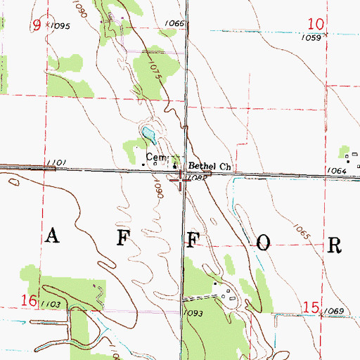 Topographic Map of Roseau County, MN