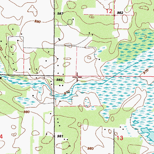 Topographic Map of Sherburne County, MN