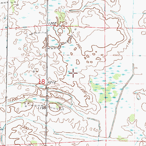 Topographic Map of Stearns County, MN