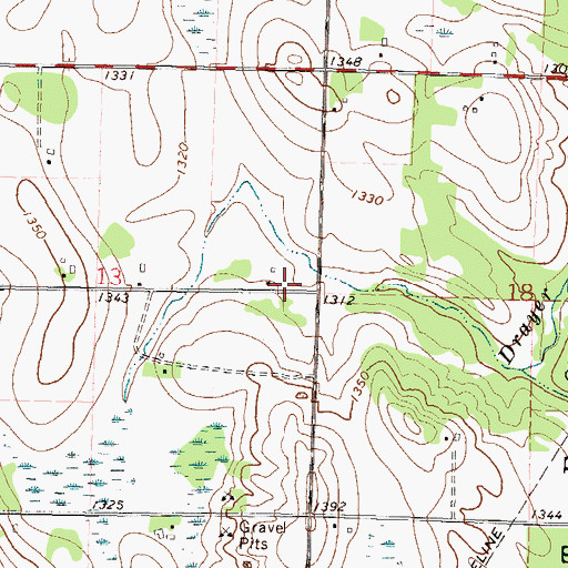Topographic Map of Todd County, MN