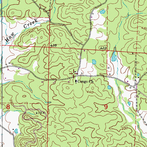 Topographic Map of Congo School (historical), AR