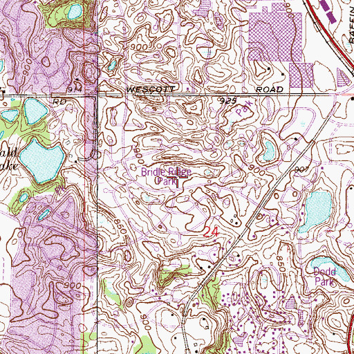 Topographic Map of Bridle Ridge Park, MN