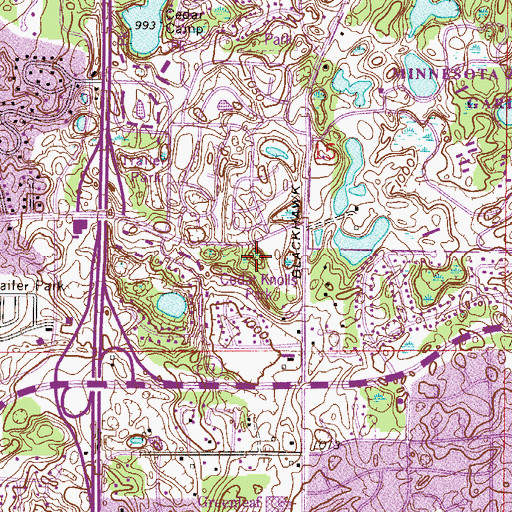 Topographic Map of Cedar Knolls Park, MN