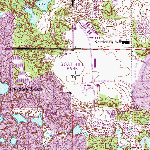Topographic Map of Goat Hill Park, MN