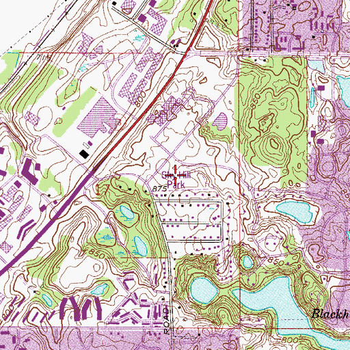 Topographic Map of Sky Hill Park, MN