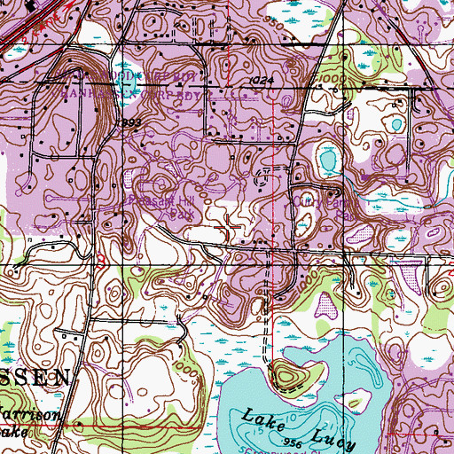 Topographic Map of Pleasant Hill Park, MN