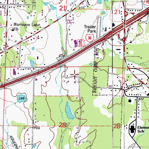 Topographic Map of Edgewood, AR