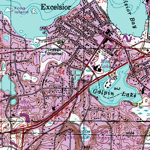 Topographic Map of College Lake, MN