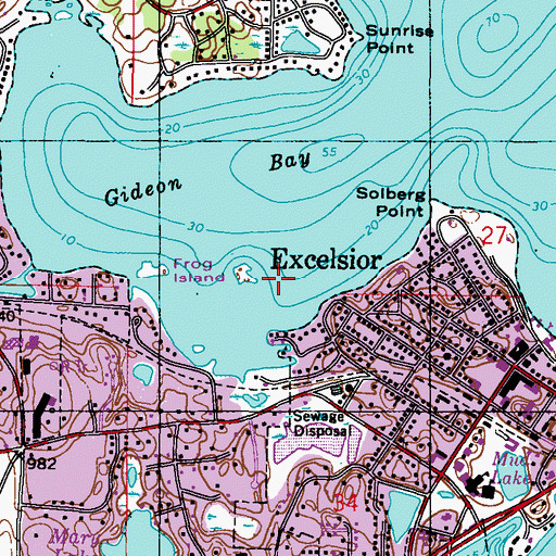 Topographic Map of Frog Island, MN