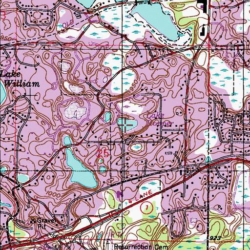 Topographic Map of Lake Hopper, MN