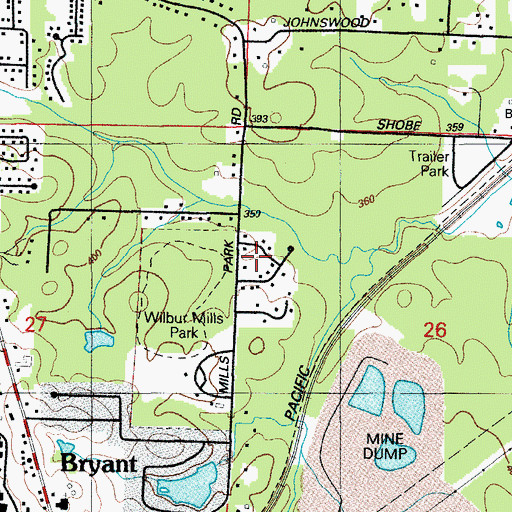 Topographic Map of Evergreen, AR