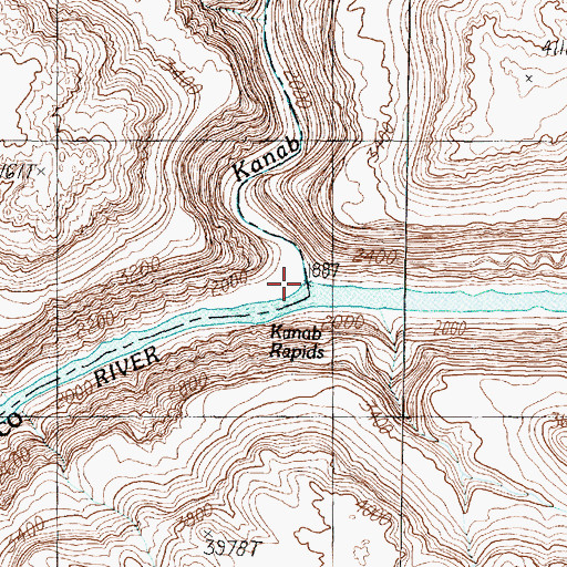 Topographic Map of Kanab Creek, AZ