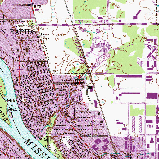 Topographic Map of County Ditch Number Seventeen, MN