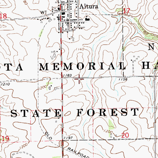 Topographic Map of Richard J Dorer Memorial Hardwood State Forest, MN