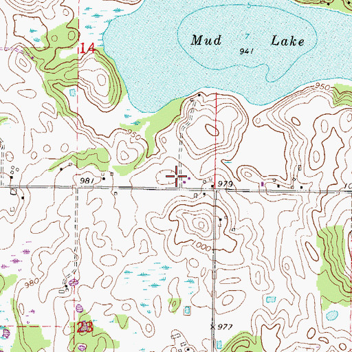 Topographic Map of Schaunamann School (historical), MN