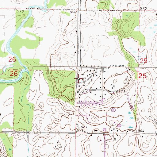 Topographic Map of Welker School (historical), MN
