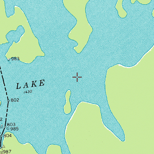 Topographic Map of Red Sucker Bay, MN