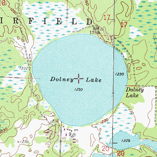 Topographic Map of Dolney Lake, MN