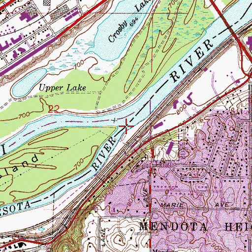 Topographic Map of Minnesota River, MN