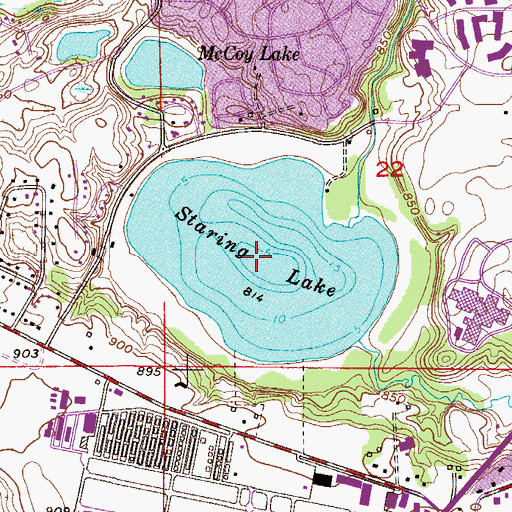 Topographic Map of Staring Lake, MN