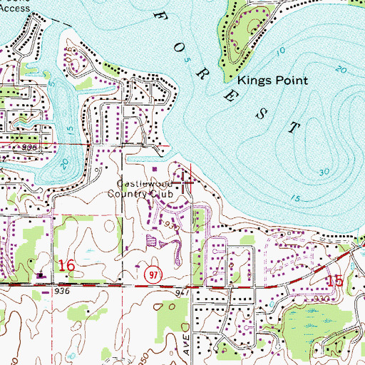 Topographic Map of Castlewood Country Club, MN