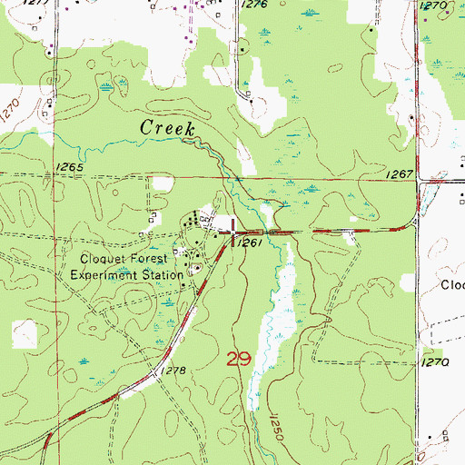 Topographic Map of Cloquet Forest Experiment Station, MN