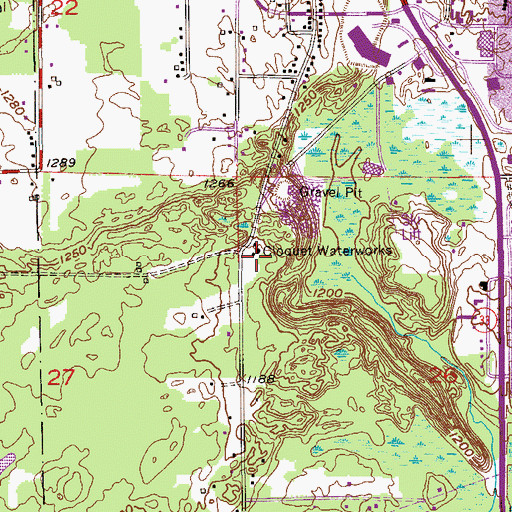 Topographic Map of Cloquet Waterworks, MN
