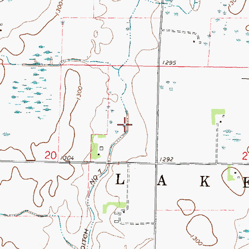 Topographic Map of County Ditch Number 7, MN