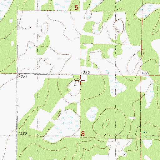 Topographic Map of District Number 32 School, MN