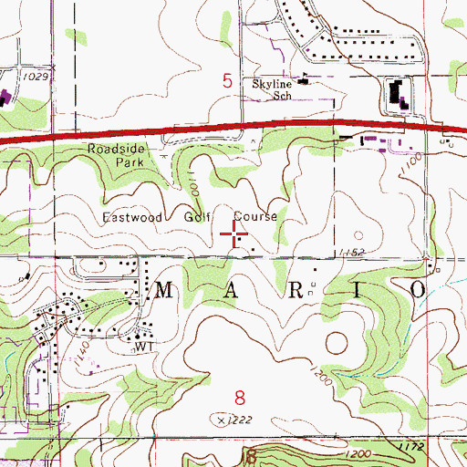Topographic Map of Eastwood Golf Course, MN