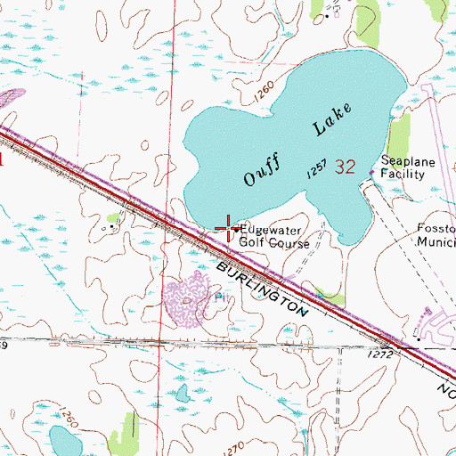 Topographic Map of Fosston Golf Club, MN