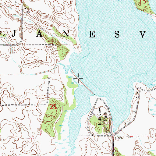 Topographic Map of Lake Elysian, MN