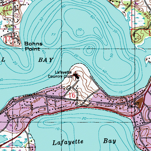 Topographic Map of Lafayette Country Club, MN