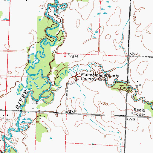 Topographic Map of Mahnomen County Country Club, MN
