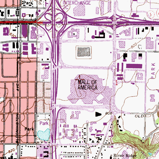 Topographic Map of Metropolitan Stadium (historical), MN