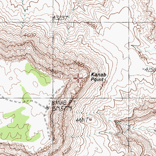 Topographic Map of Kanab Point, AZ