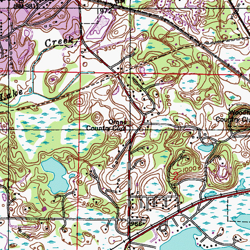 Topographic Map of Orono Country Club, MN