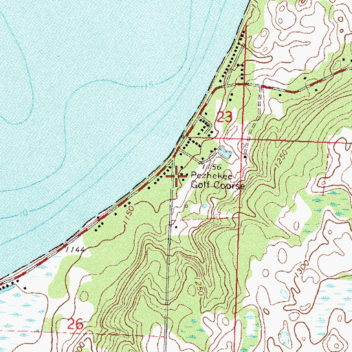 Topographic Map of Pezhekee Golf Course, MN