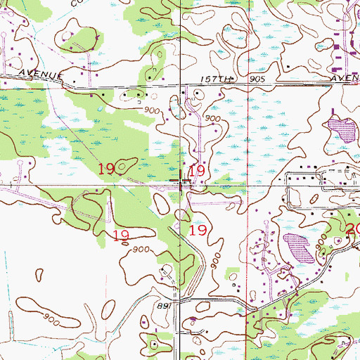 Topographic Map of Ham Lake, MN