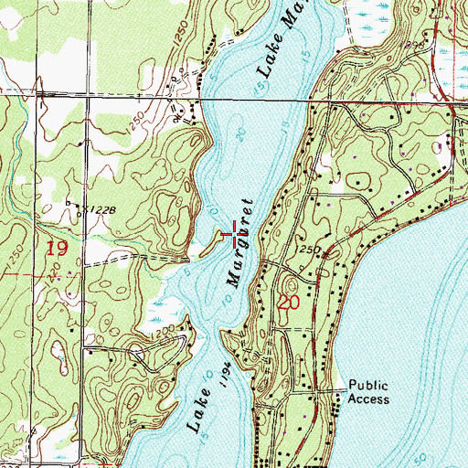 Topographic Map of Lake Margaret, MN
