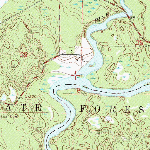 Topographic Map of Pine River, MN
