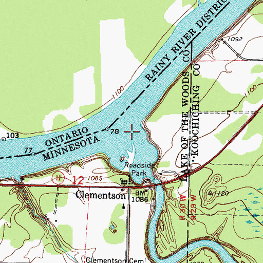 Topographic Map of Rapid River, MN
